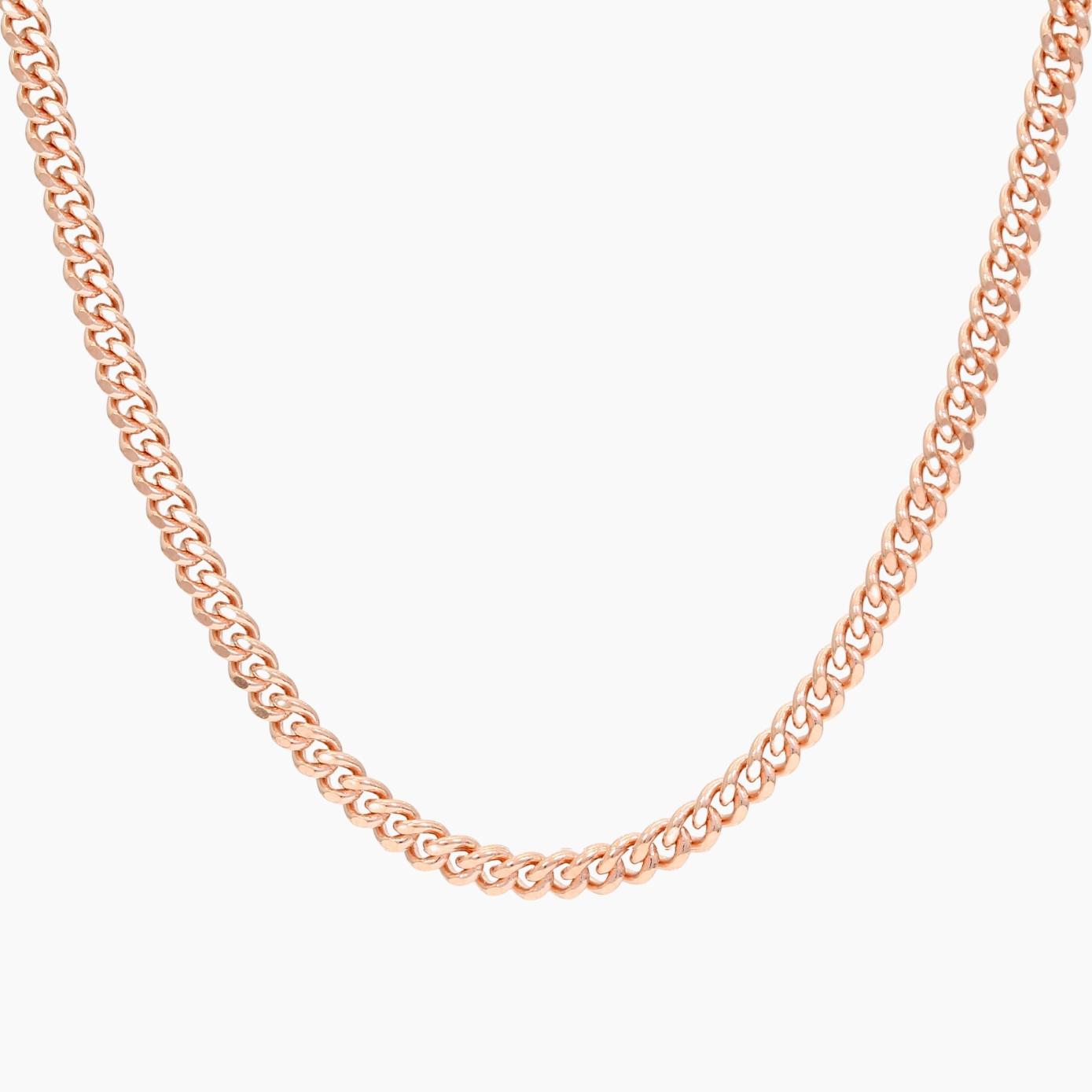 46cm 9 karat yellow gold diamond-cut curb chain