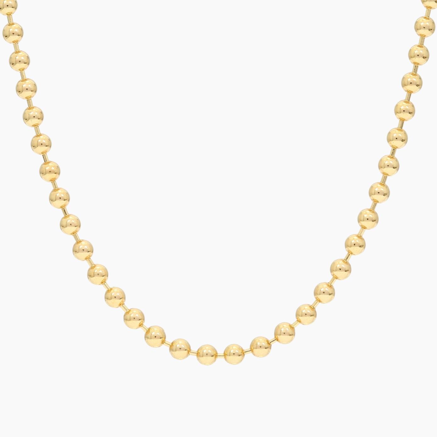 51cm 9 karat yellow gold round ball chain