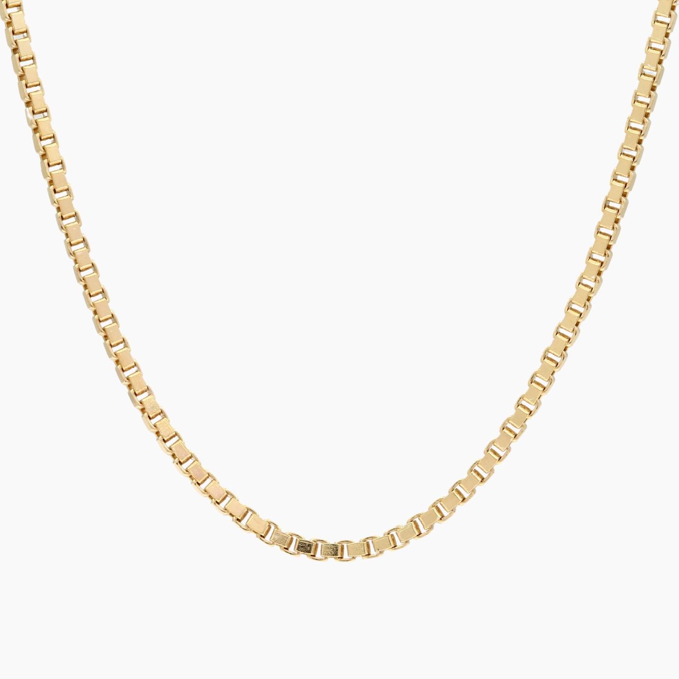 41cm 9 karat yellow gold venetian box chain