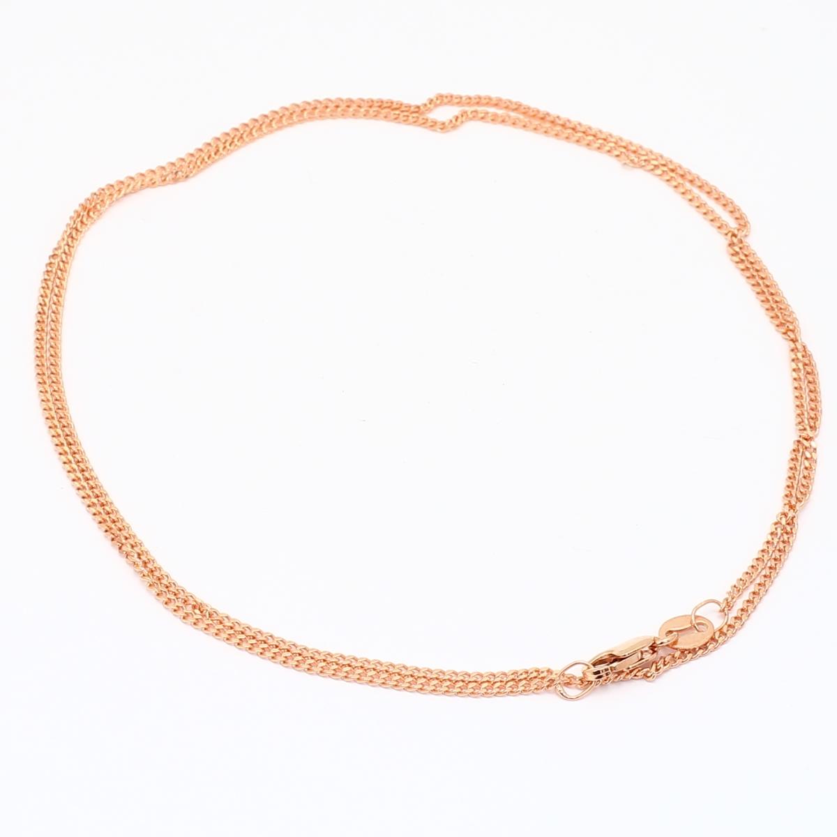50cm 9 karat rose gold diamond cut curb chain