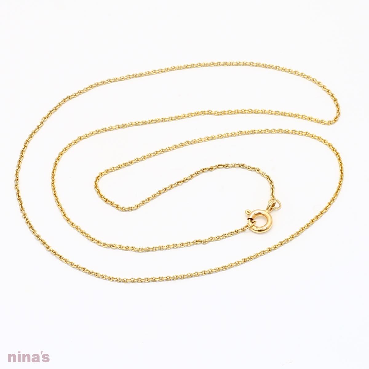 45cm 9 karat yellow gold trace chain