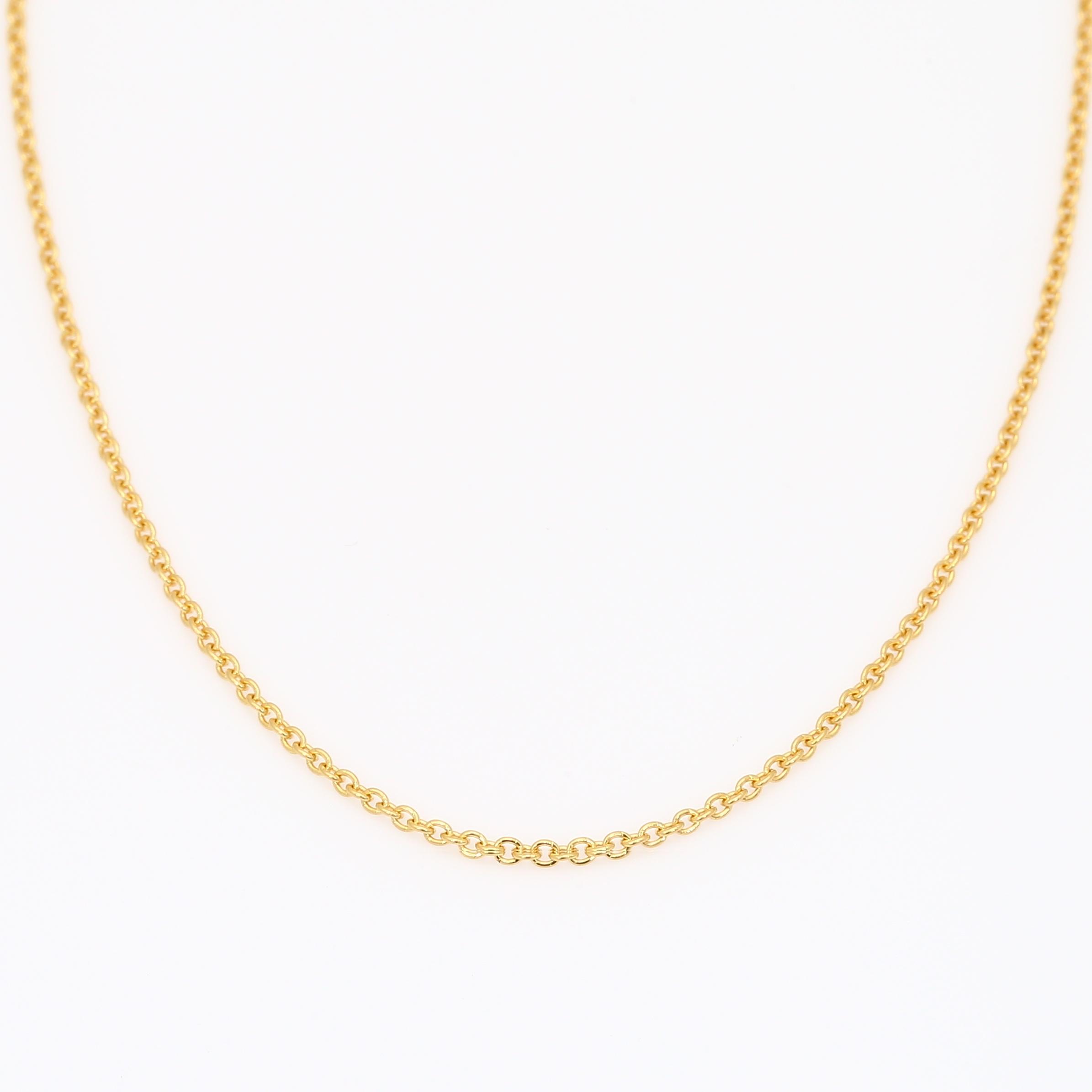 45cm 18 karat yellow gold trace chain