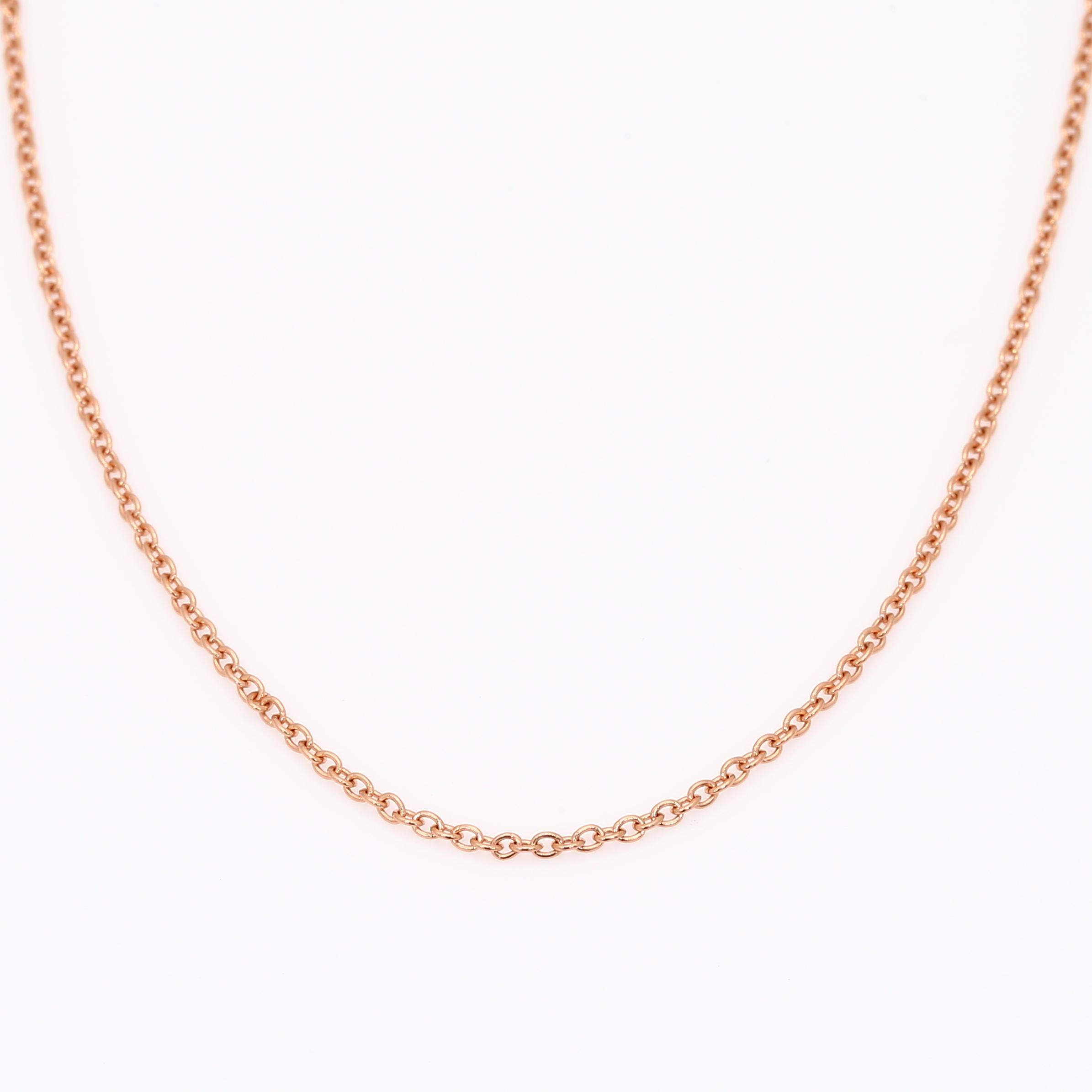 45cm 9 karat rose gold cable chain