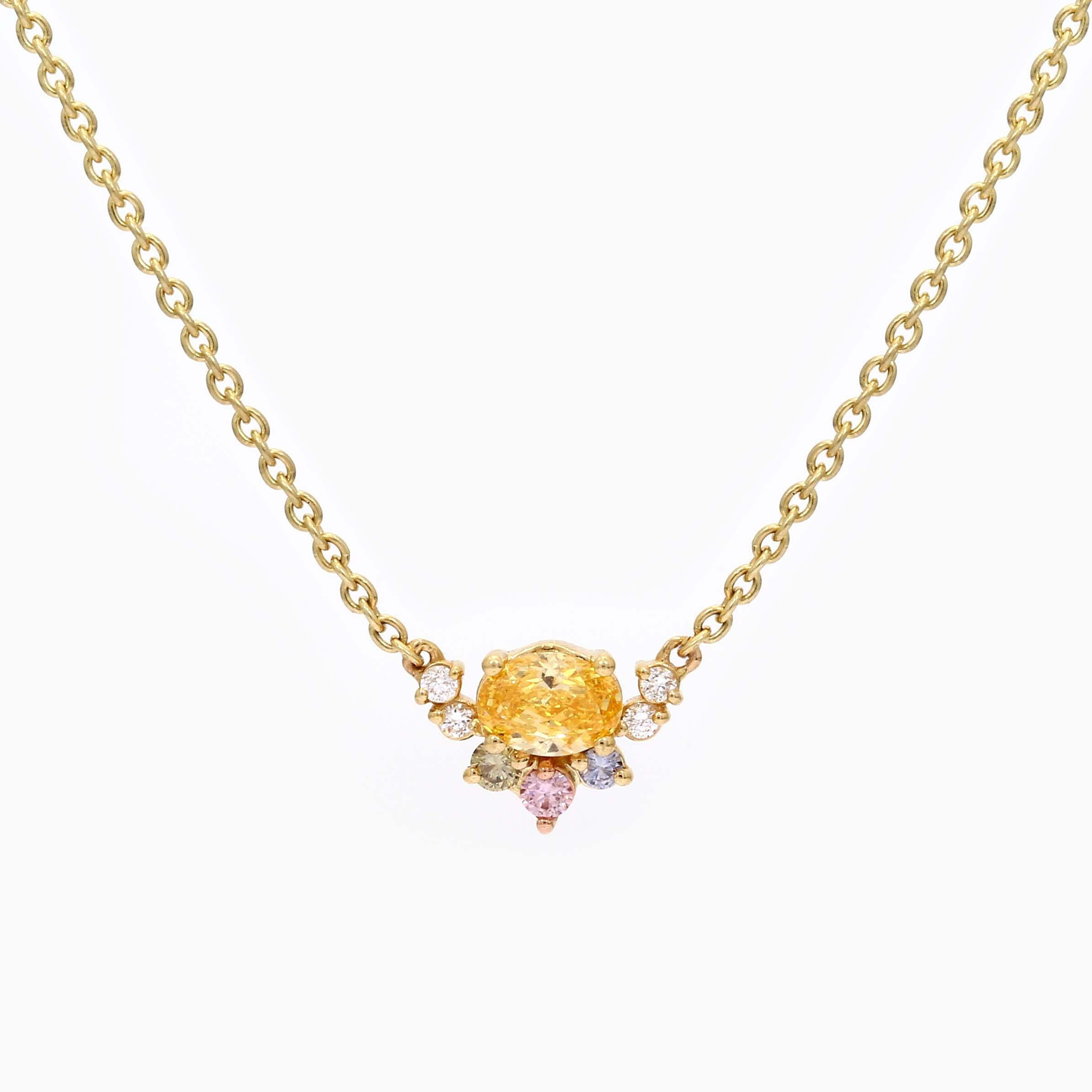 Amelia rainbow diamond necklace