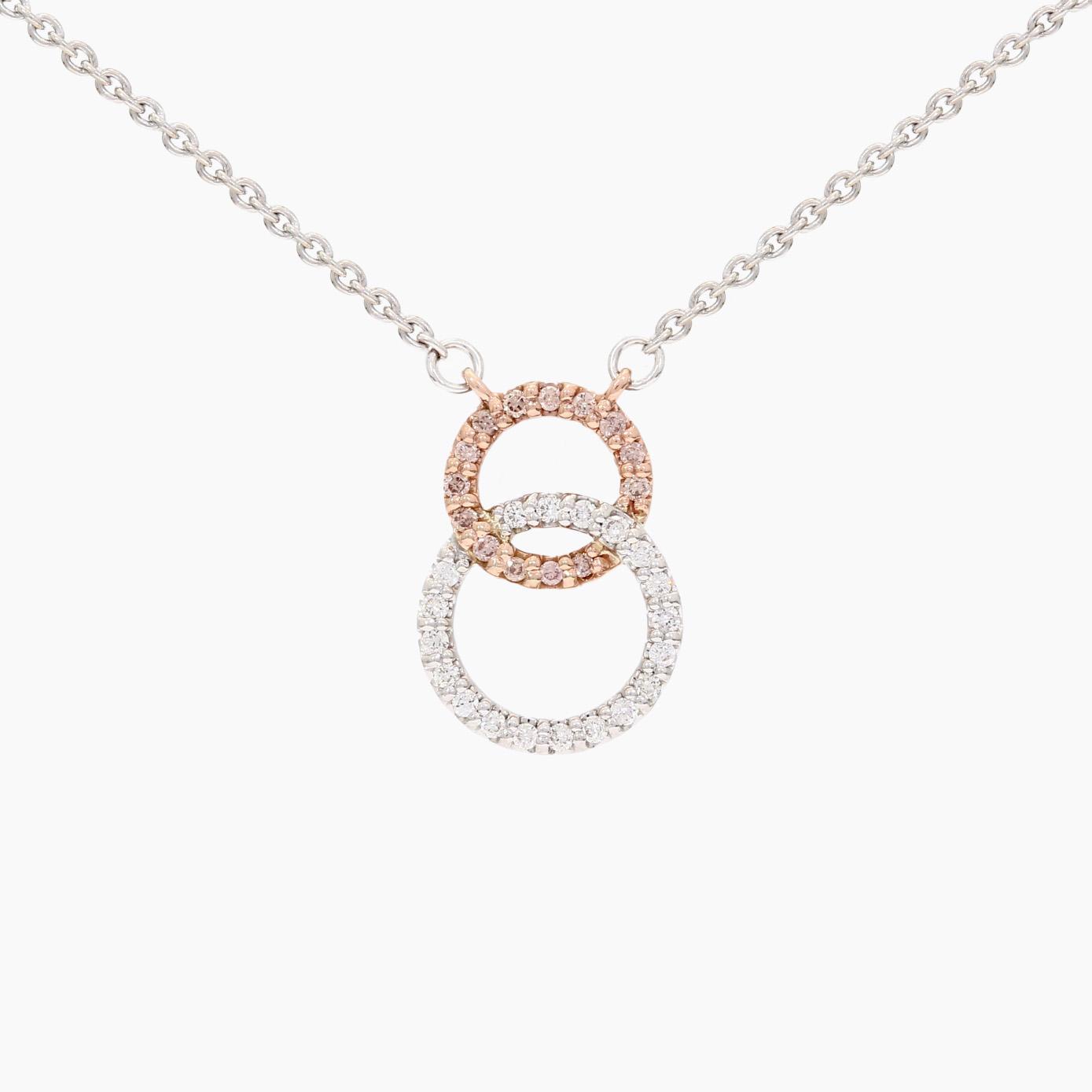 Rush white Argyle champagne diamond necklace