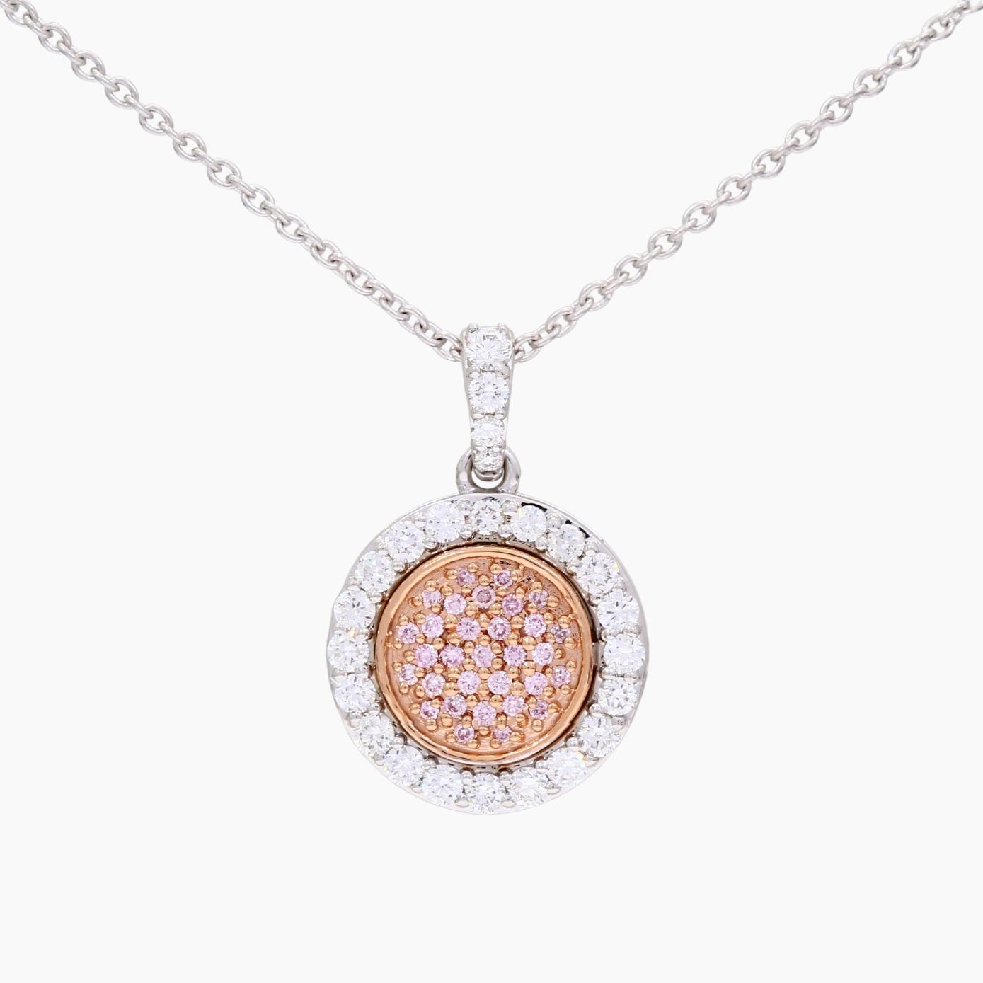 Angelique white and Argyle pink diamond necklace