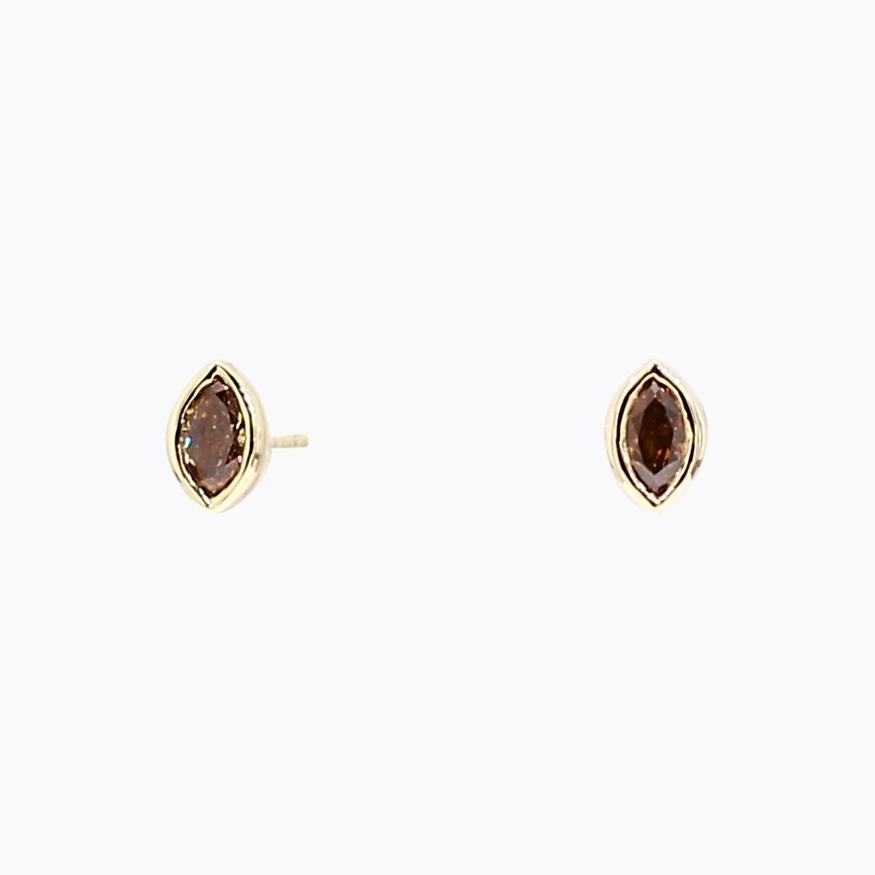 Elixer marquise-cut white diamond stud earrings