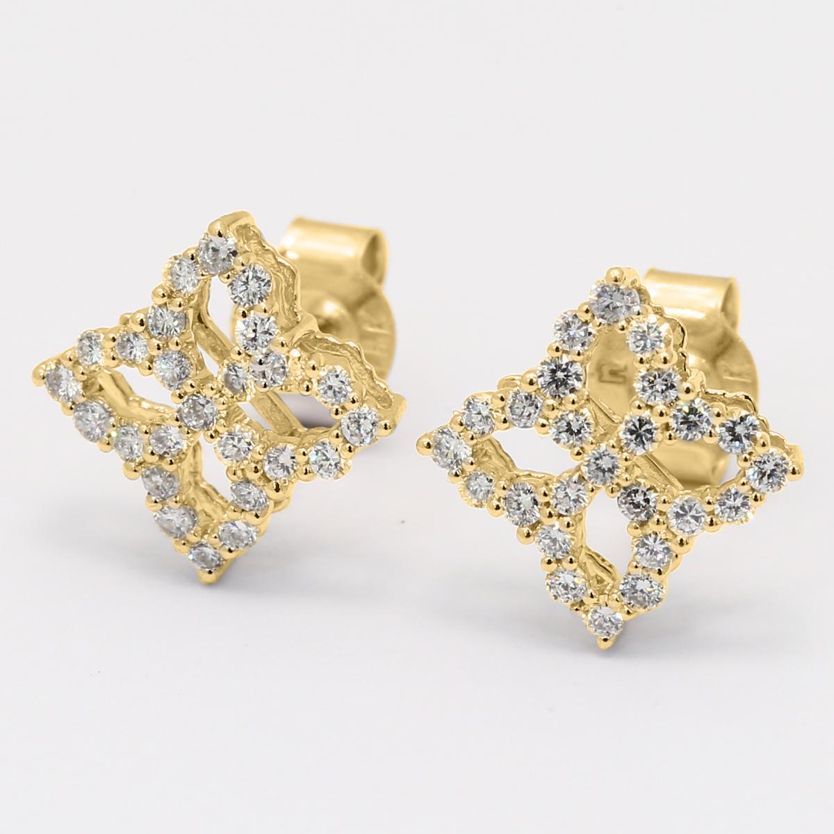 Ulysses white diamond stud earrings