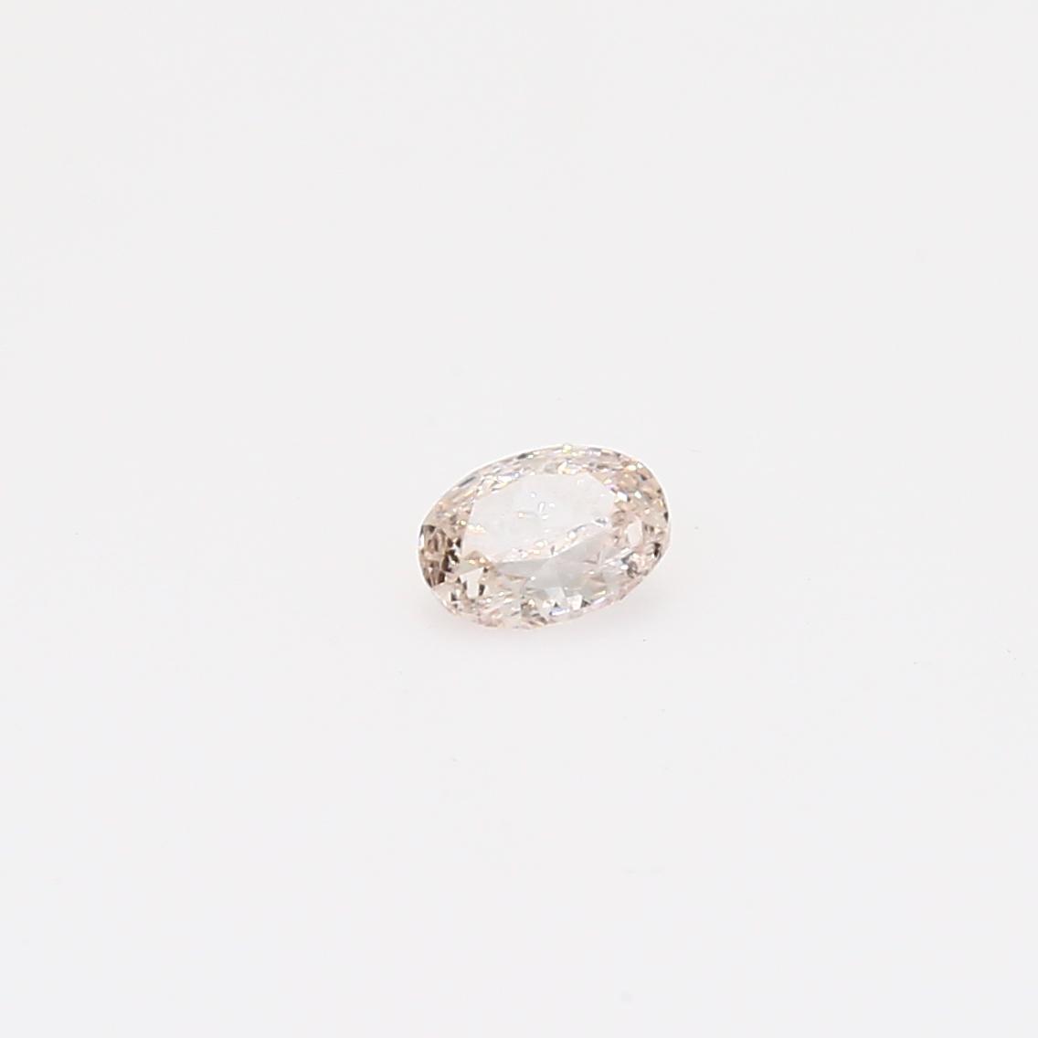 0.20 Carat oval cut fancy light pink diamond