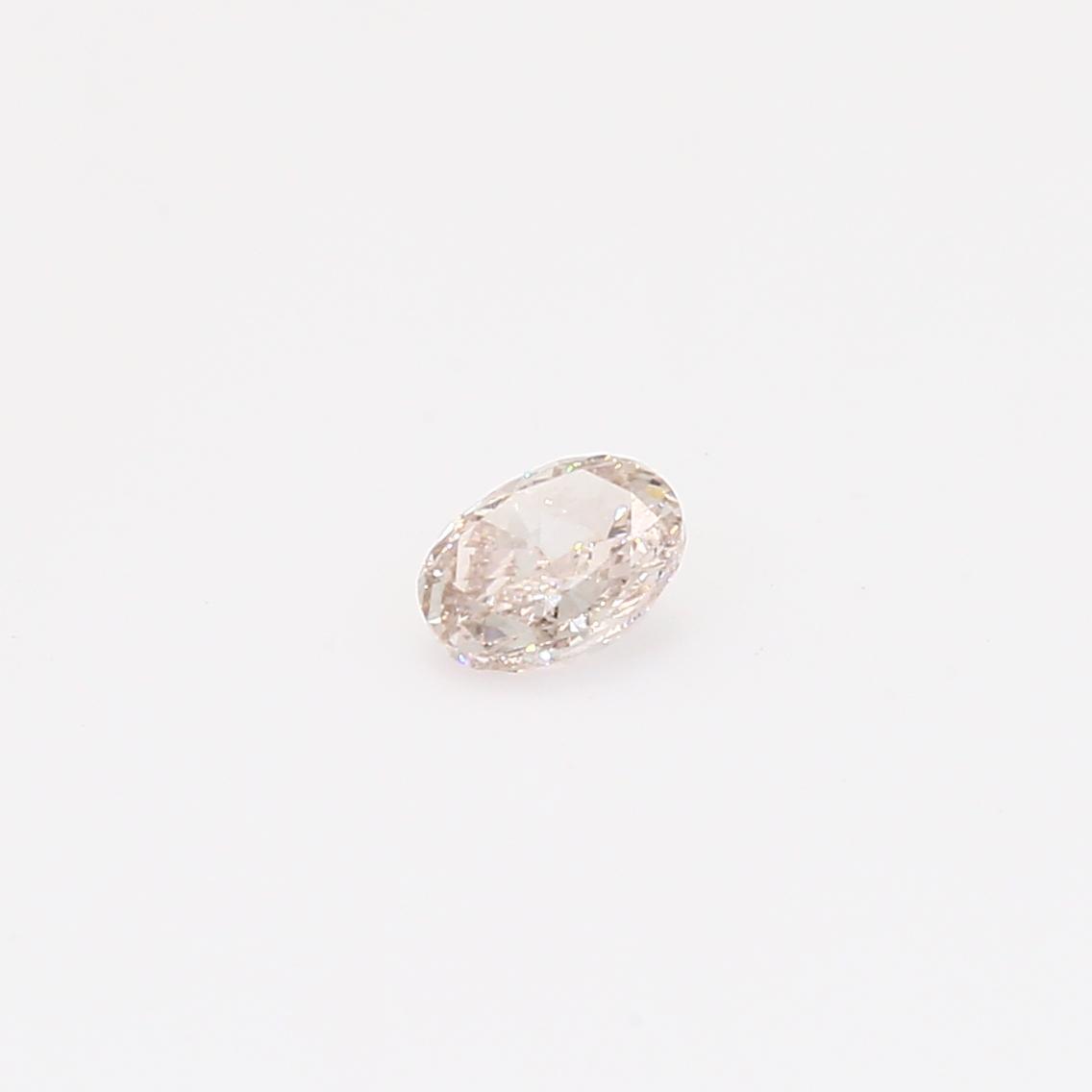 0.25 Carat oval cut fancy light pink diamond