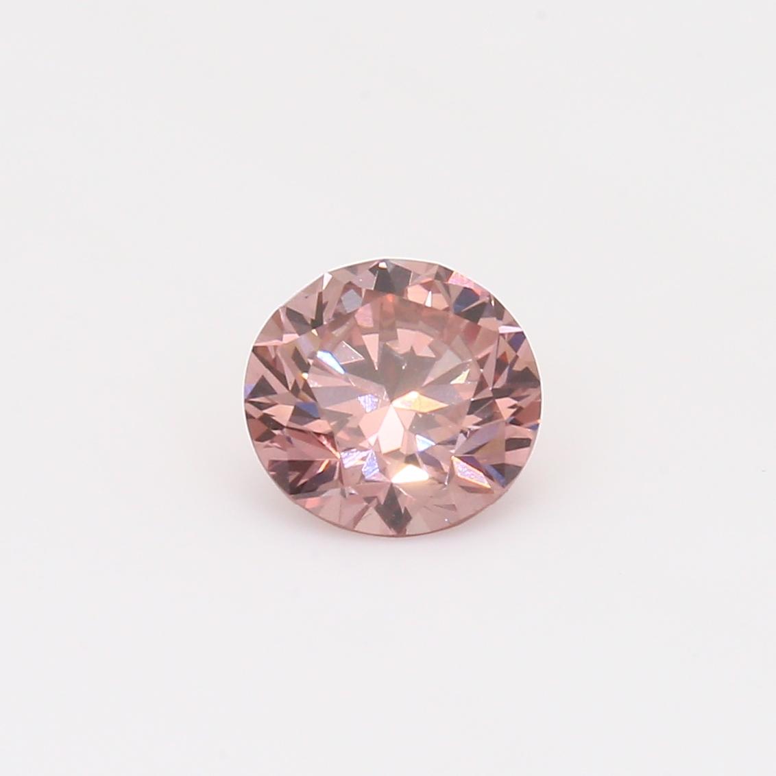 0.97 Carat round cut GIA certified fancy intense orangy pink Argyle diamond