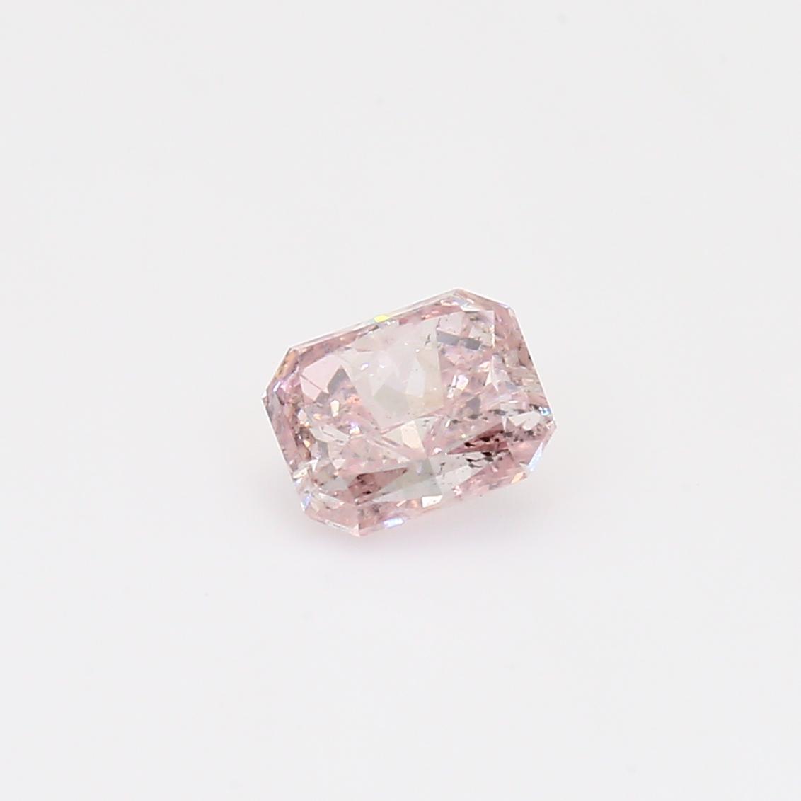 0.76ct radiant cut GIA certified PC1 Argyle certified pink diamond.