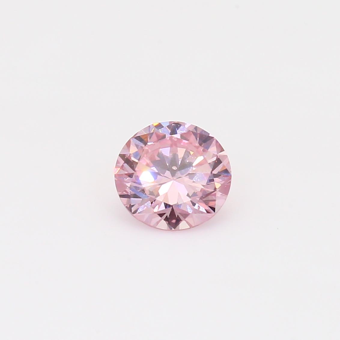0.66 Carat round cut GIA certified 6P Argyle certified pink diamond
