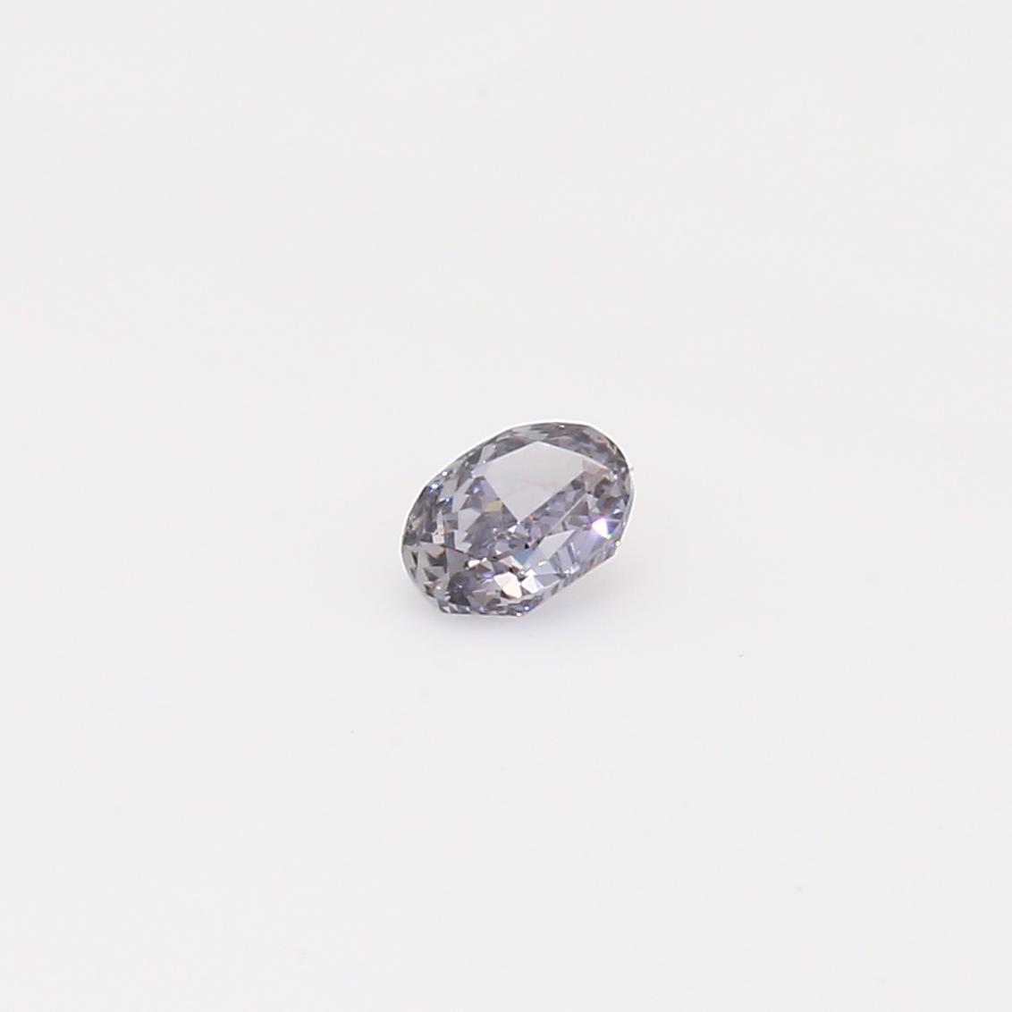 0.19 Carat oval cut GIA certified fancy dark bluish grey diamond