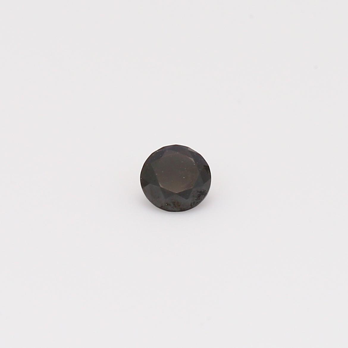 0.18 Carat round cut black diamond
