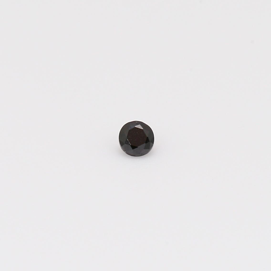 0.05 Carat round cut black diamond