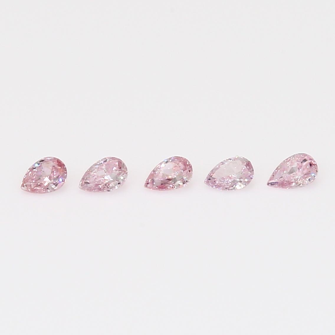 0.15 Total carat parcel of pear-cut FPP Argyle pink diamonds