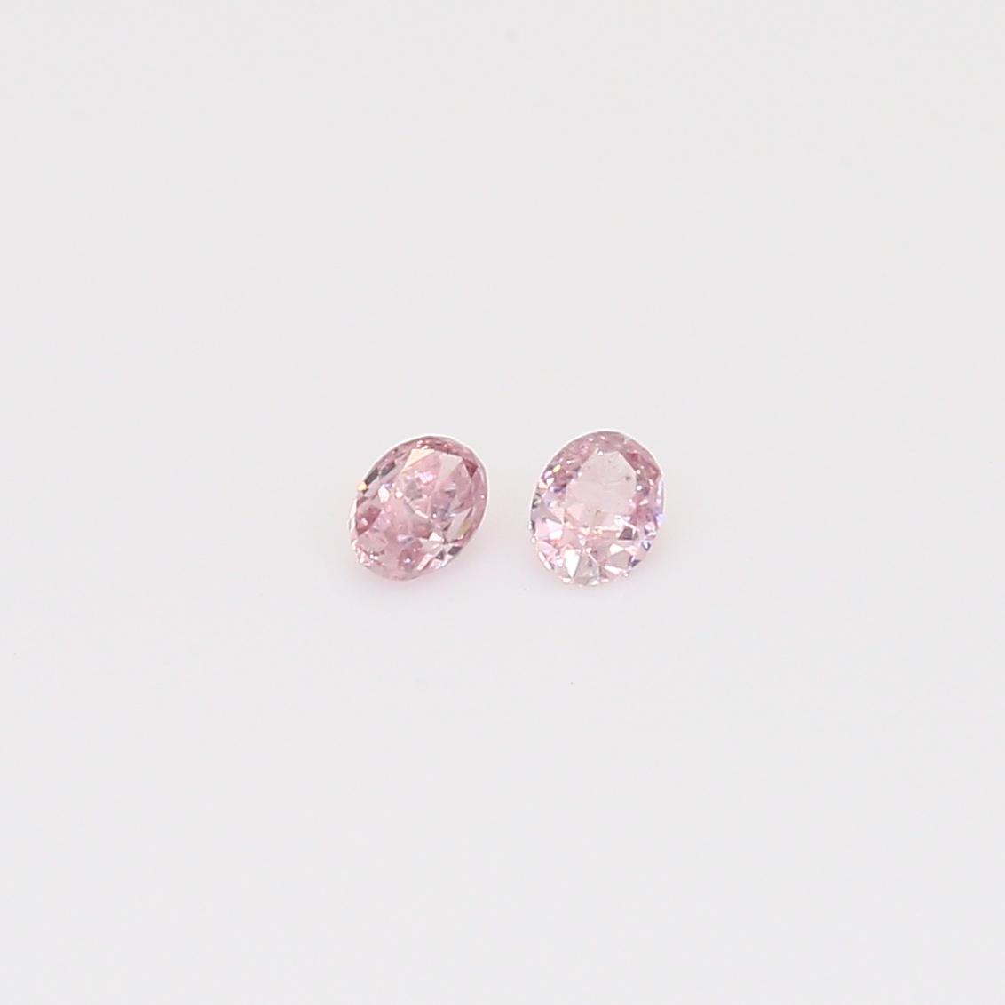 0.13 Total carat pair of oval-cut FPP Argyle pink diamonds