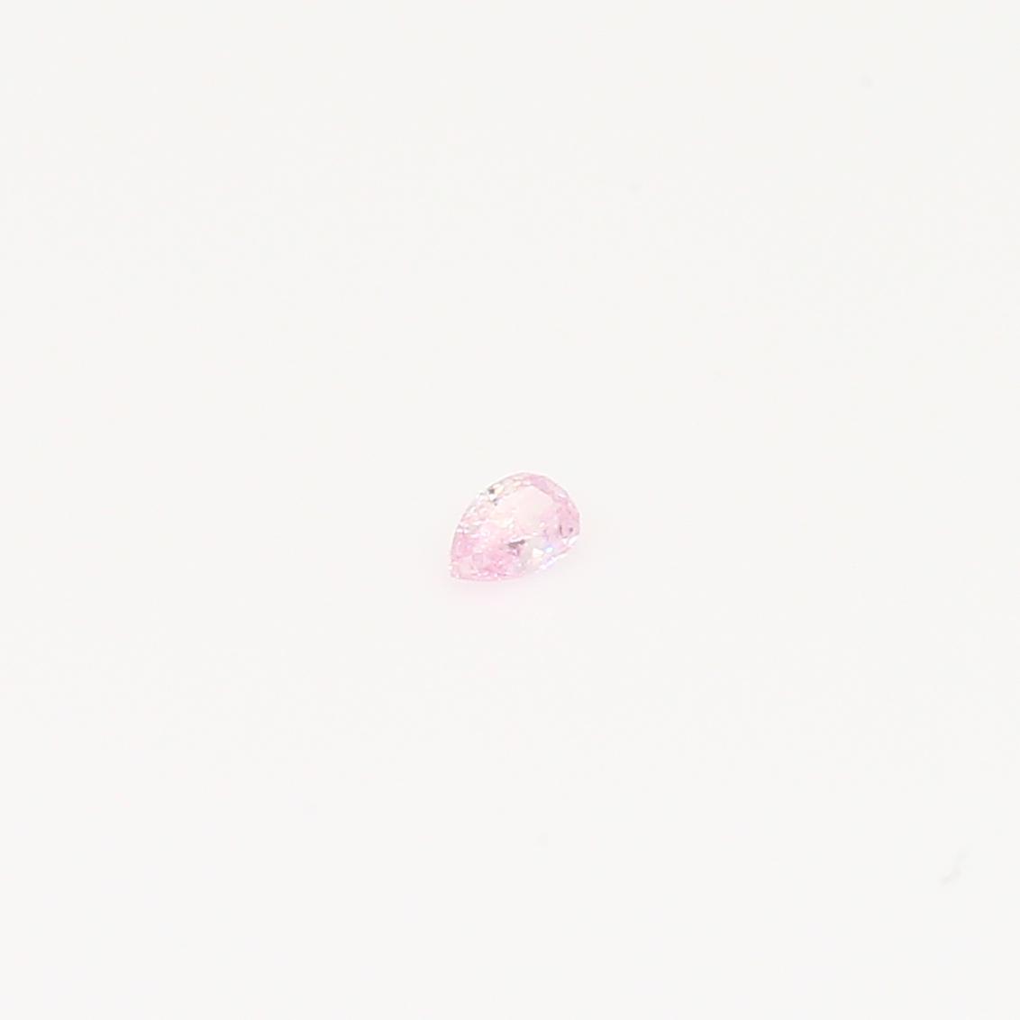 0.03 Carat pear cut 7PP Argyle pink diamond