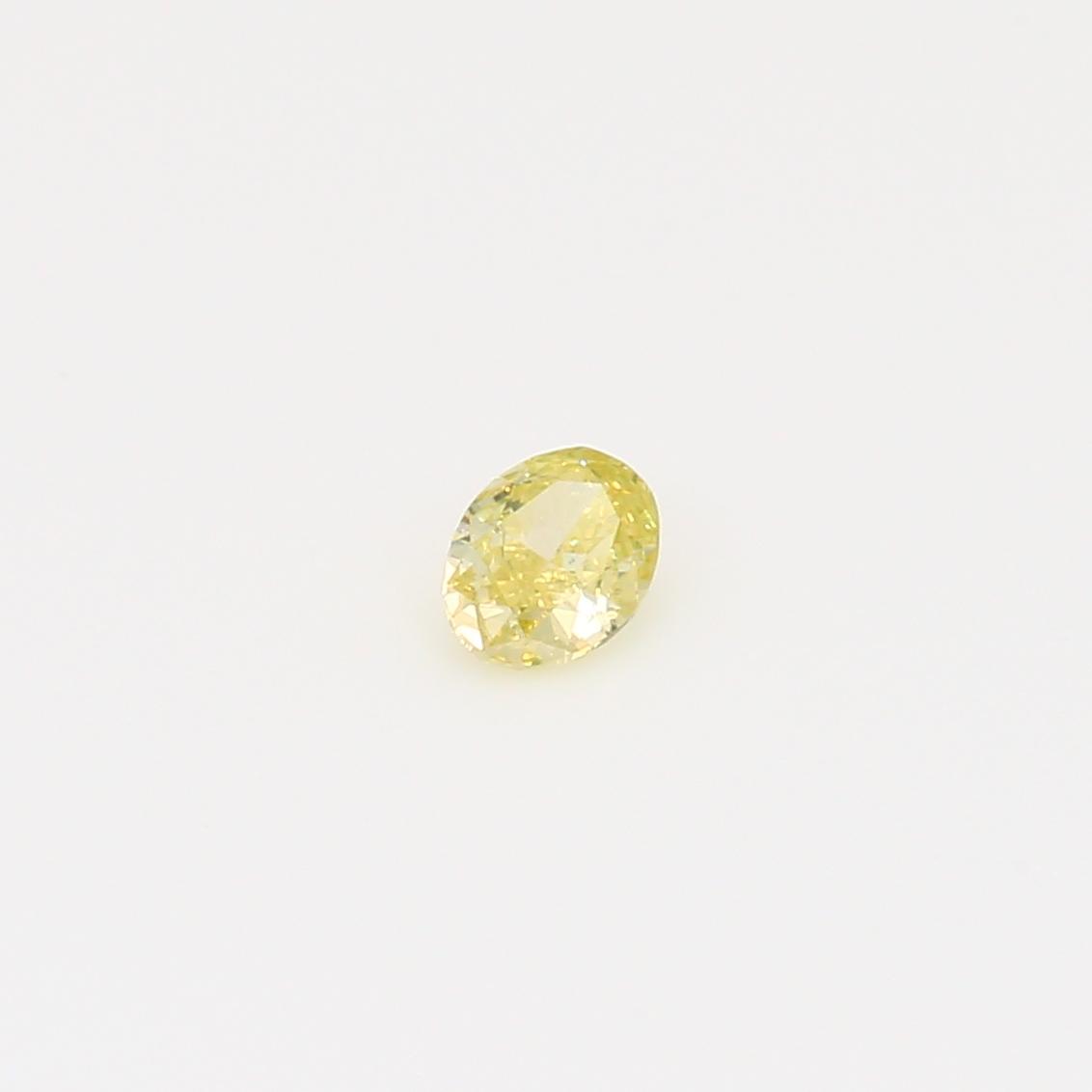 0.19 Carat oval-cut yellow diamond