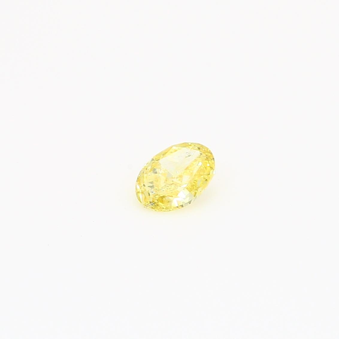 0.18 Carat oval-cut fancy intense yellow diamond