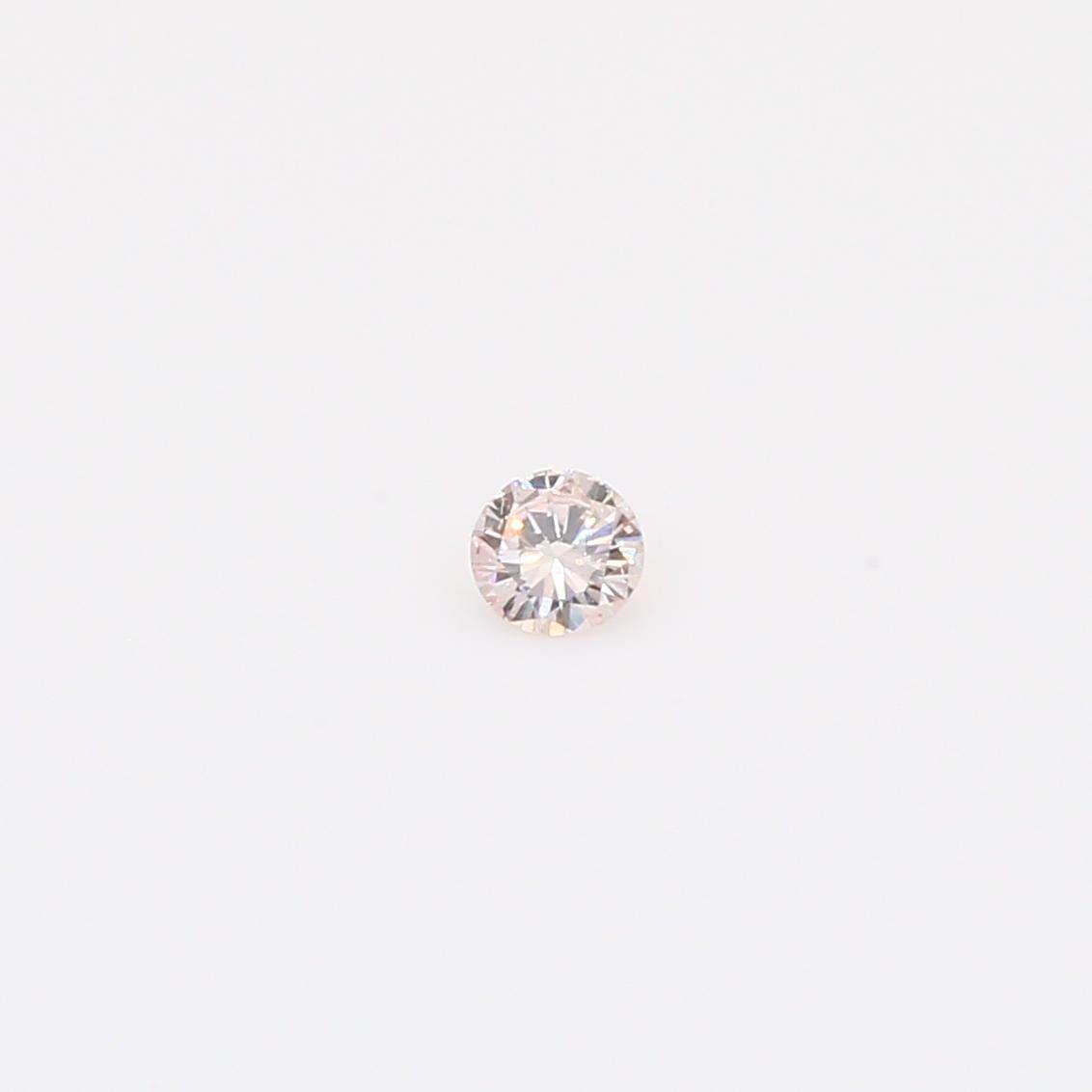 0.065 carat round-cut FLP/PR Argyle pink diamond