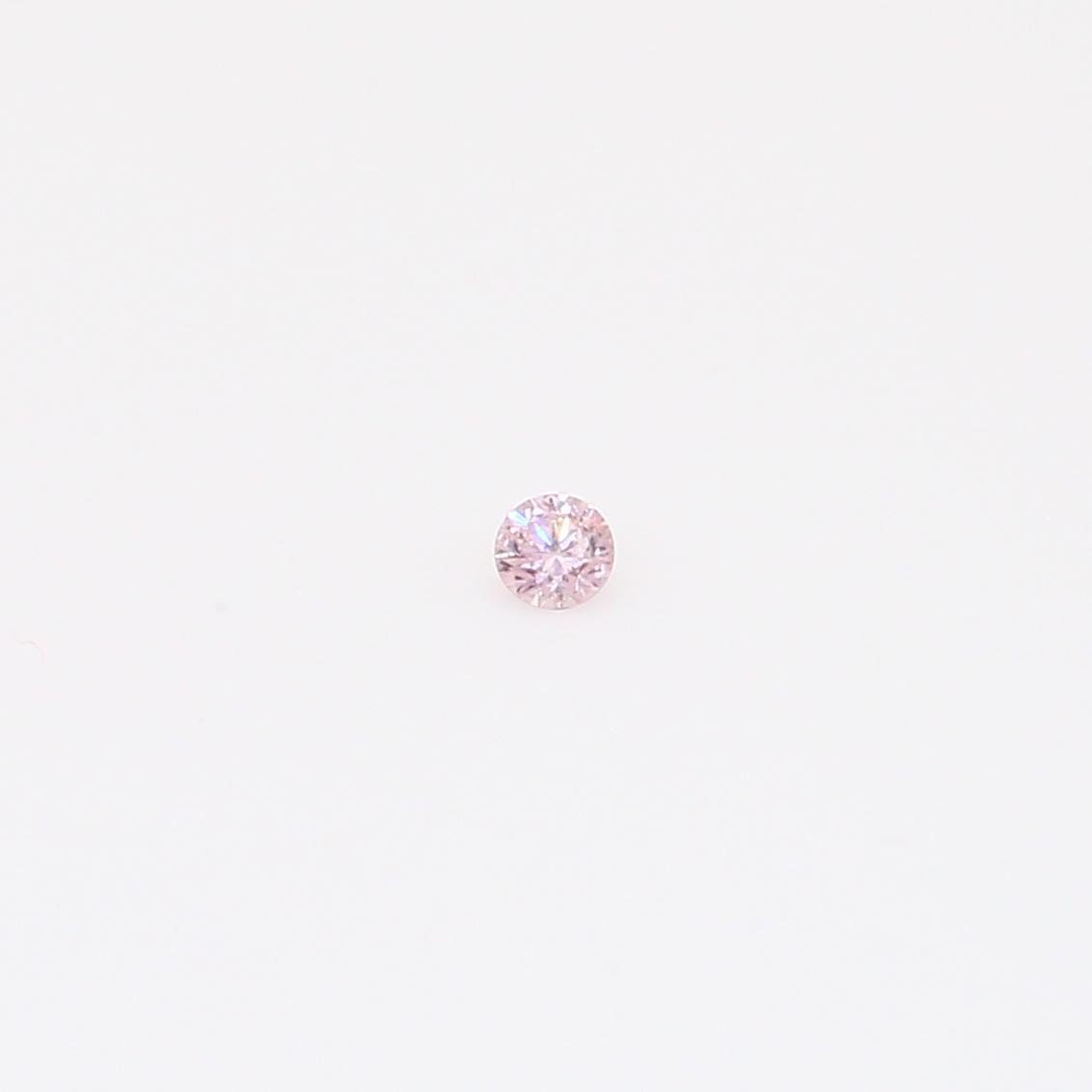 0.025 Carat round-cut FP Argyle pink diamond