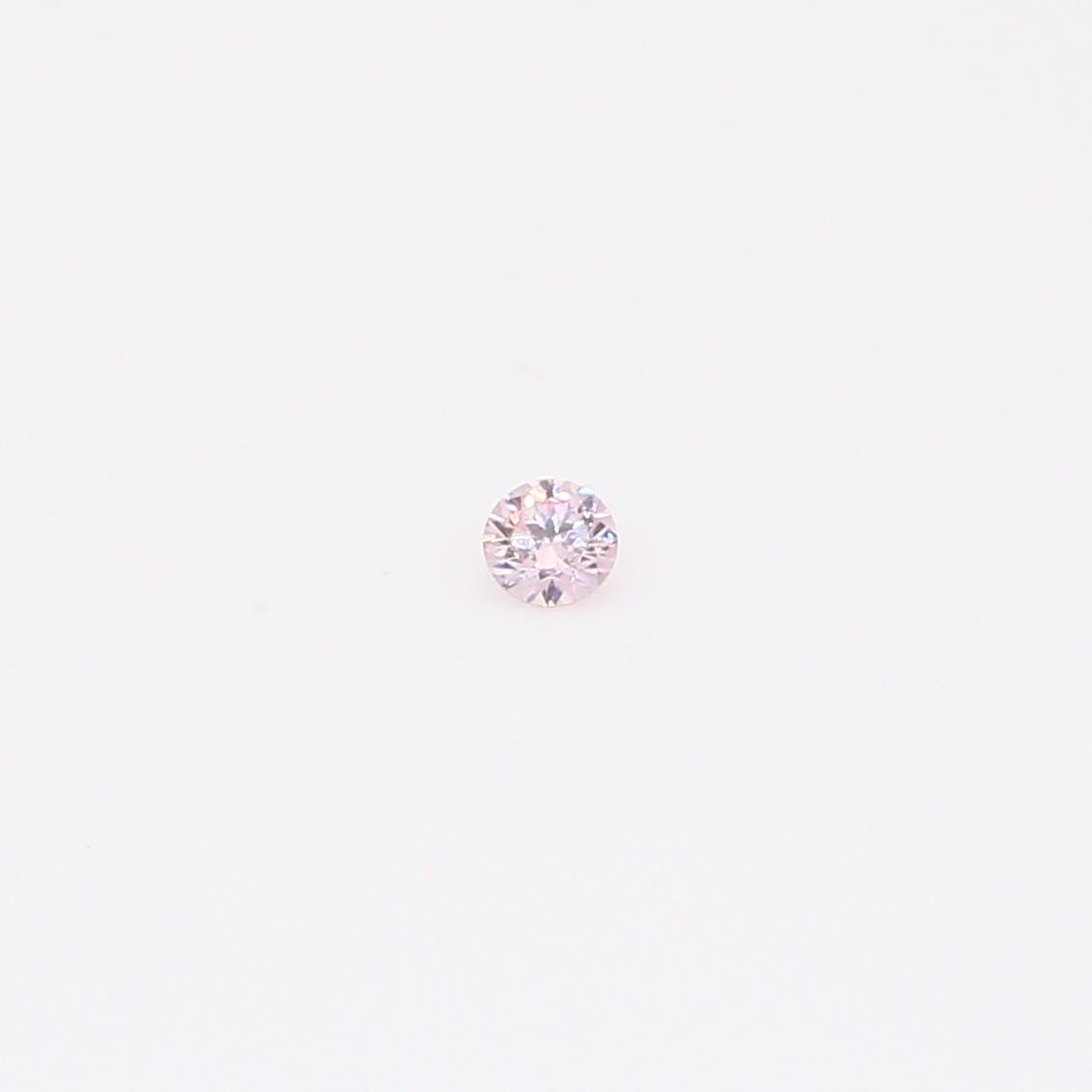 0.035 Carat round-cut FPP Argyle pink diamond