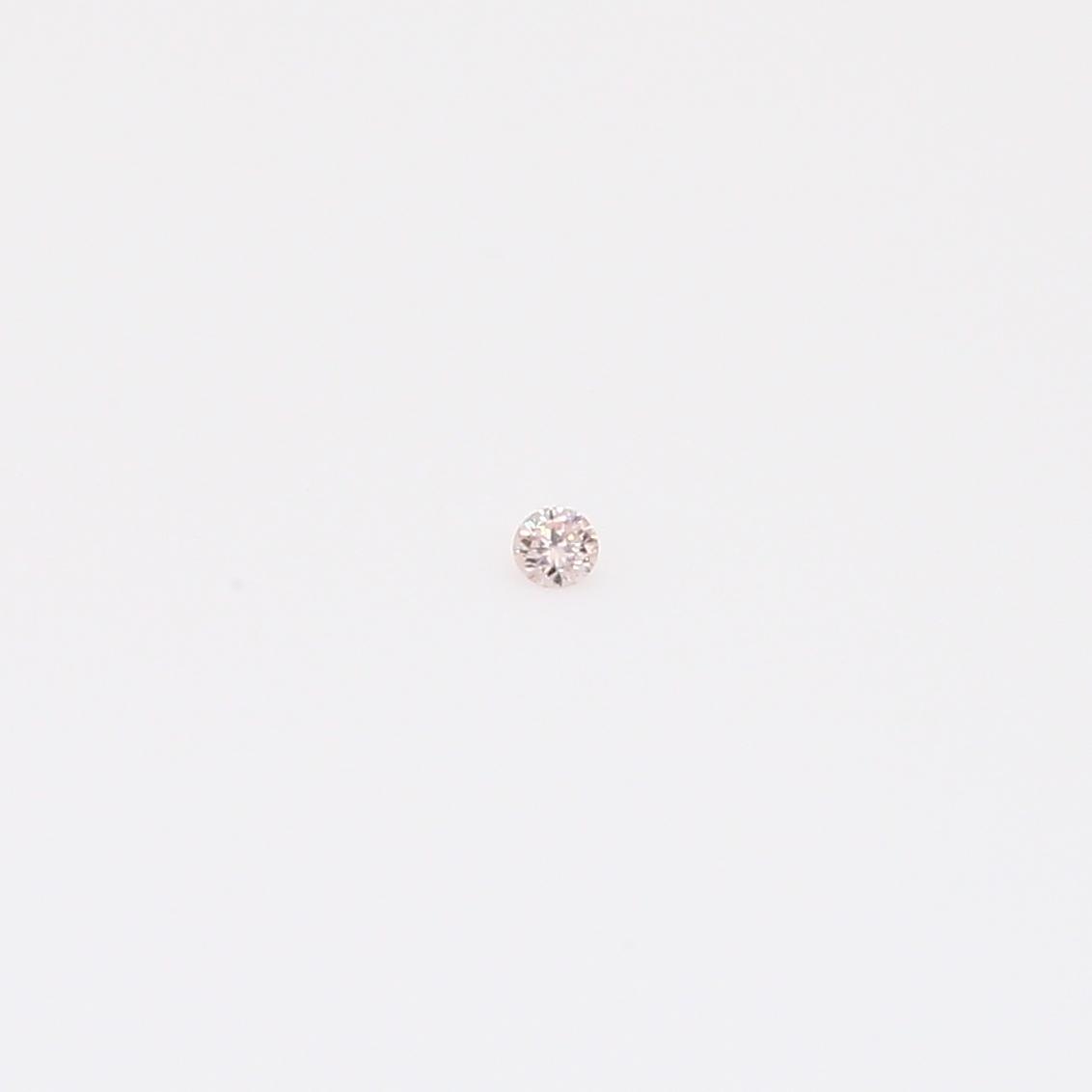 0.008 Carat round-cut FLP Argyle pink diamond