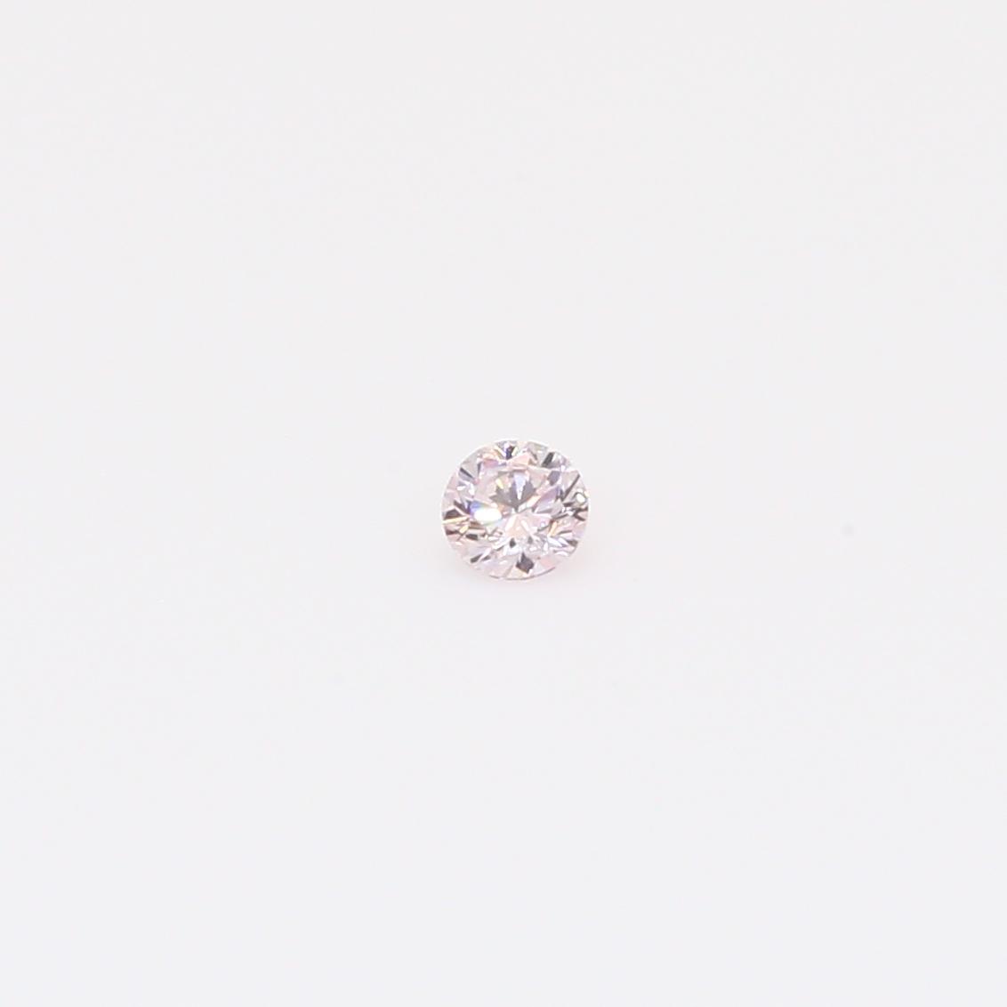 0.055 carat round-cut FLP Argyle pink diamond