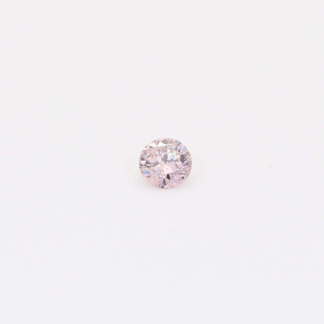 0.075 carat round-cut FLP Argyle pink diamond