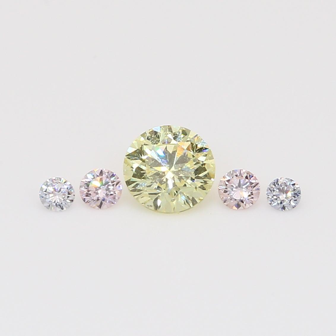 0.52 Total carat parcel of round-cut rainbow diamonds