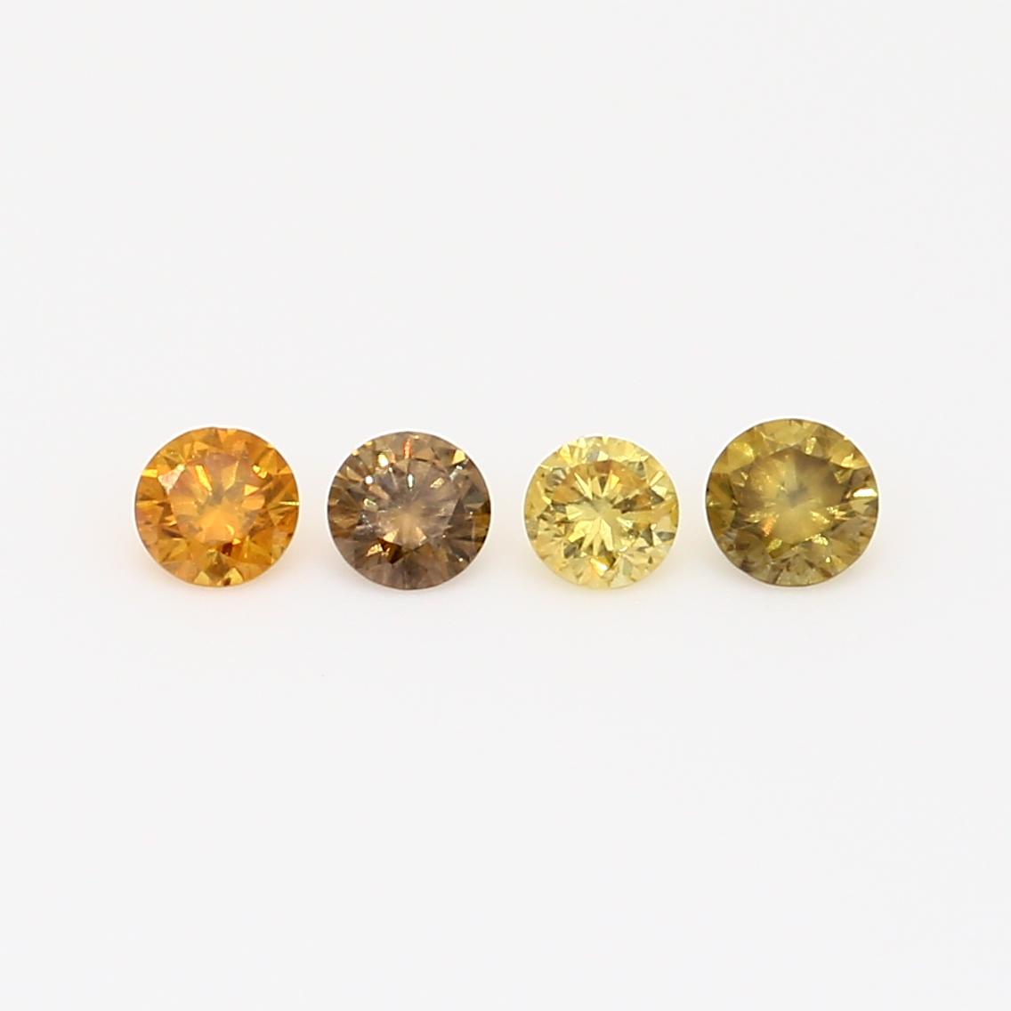 0.34 Total carat parcel of round-cut rainbow diamonds