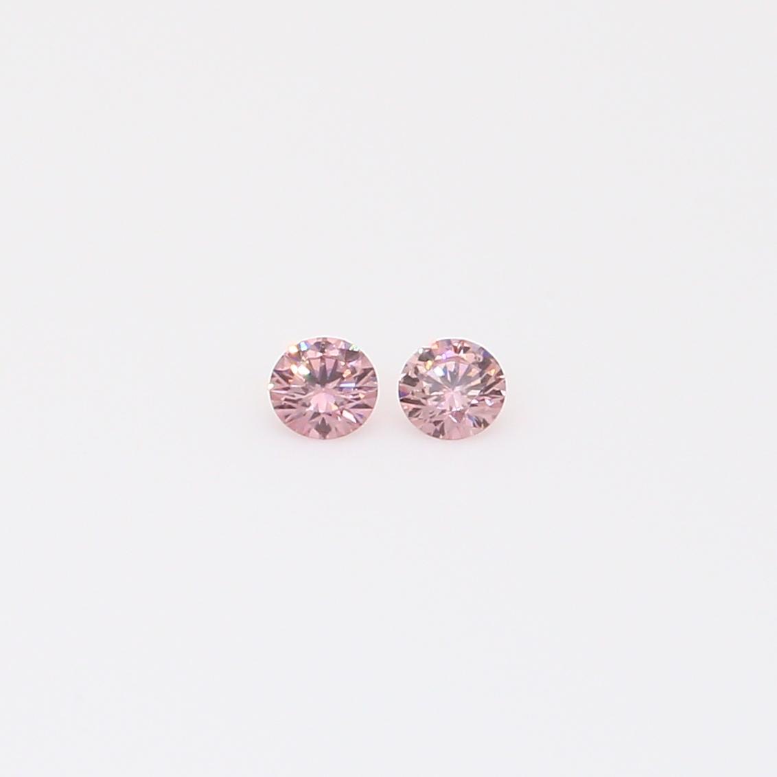 0.08 Total carat pair of FIP Argyle pink diamonds