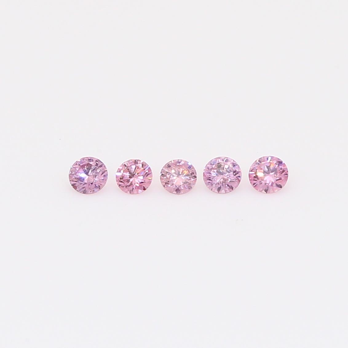 0.10 Total carat parcel of round-cut FIPP Argyle pink diamonds