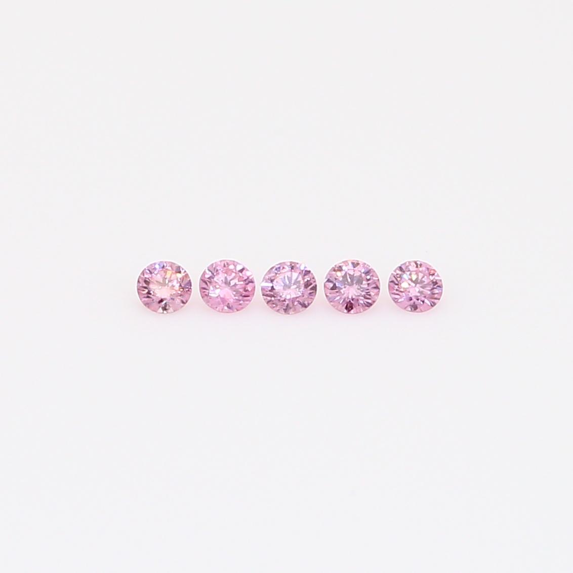 0.075 Total carat parcel of round-cut FIPP Argyle pink diamonds