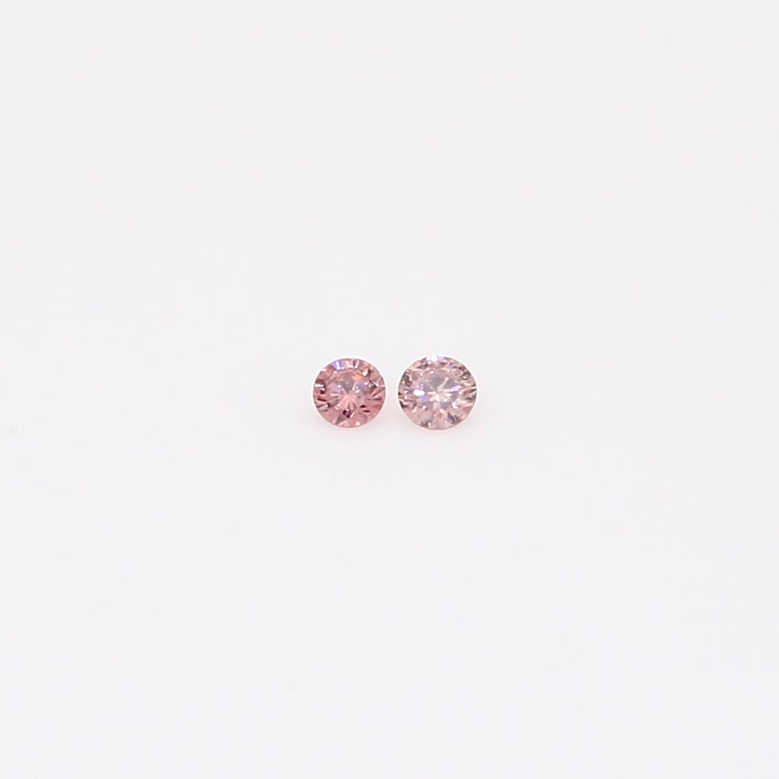 0.03 Total carat pair of round-cut 3PR Argyle pink diamonds
