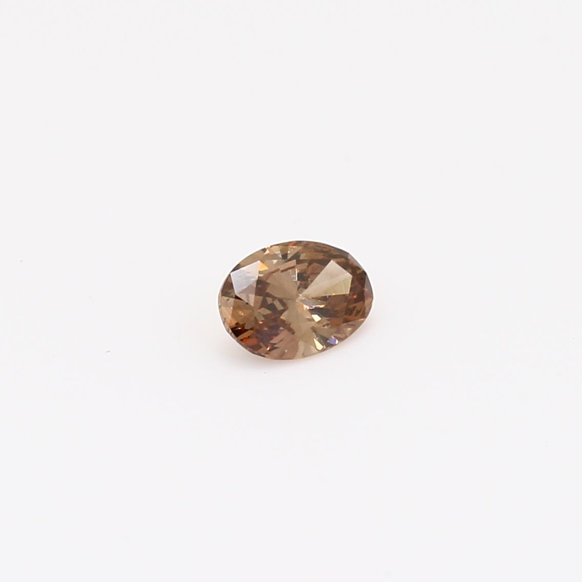 0.24 Carat oval-cut champagne diamond