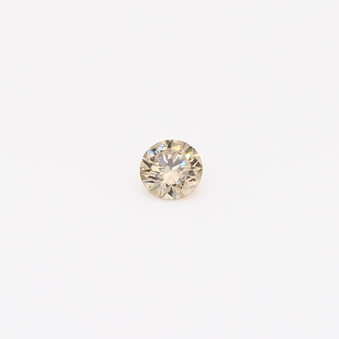 0.12 Carat round-cut champagne diamond
