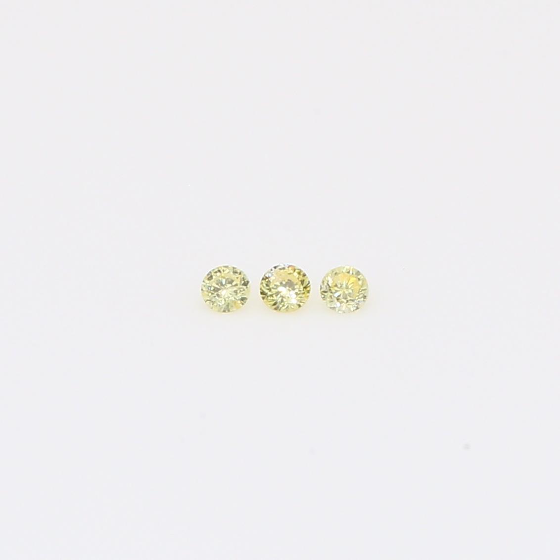 0.45 Total carat trio of round-cut fancy yellow diamonds