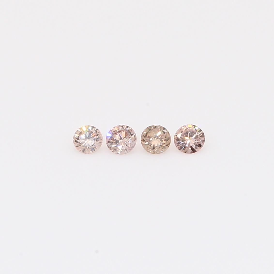 0.10 Total carat parcel of round-cut intense pink champagne diamonds