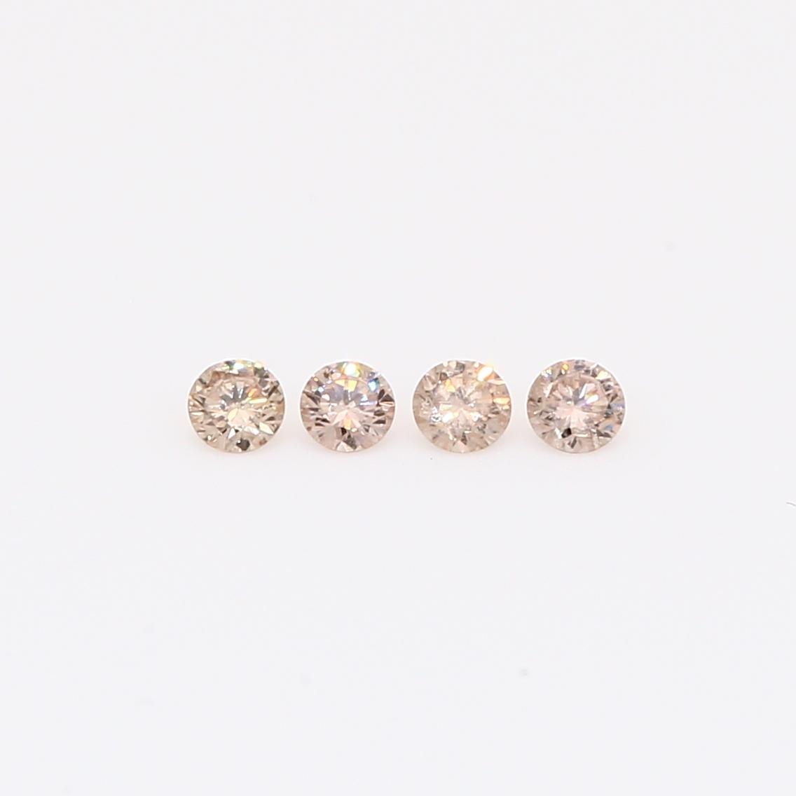 0.12 Total carat parcel of round-cut intense pink champagne diamonds
