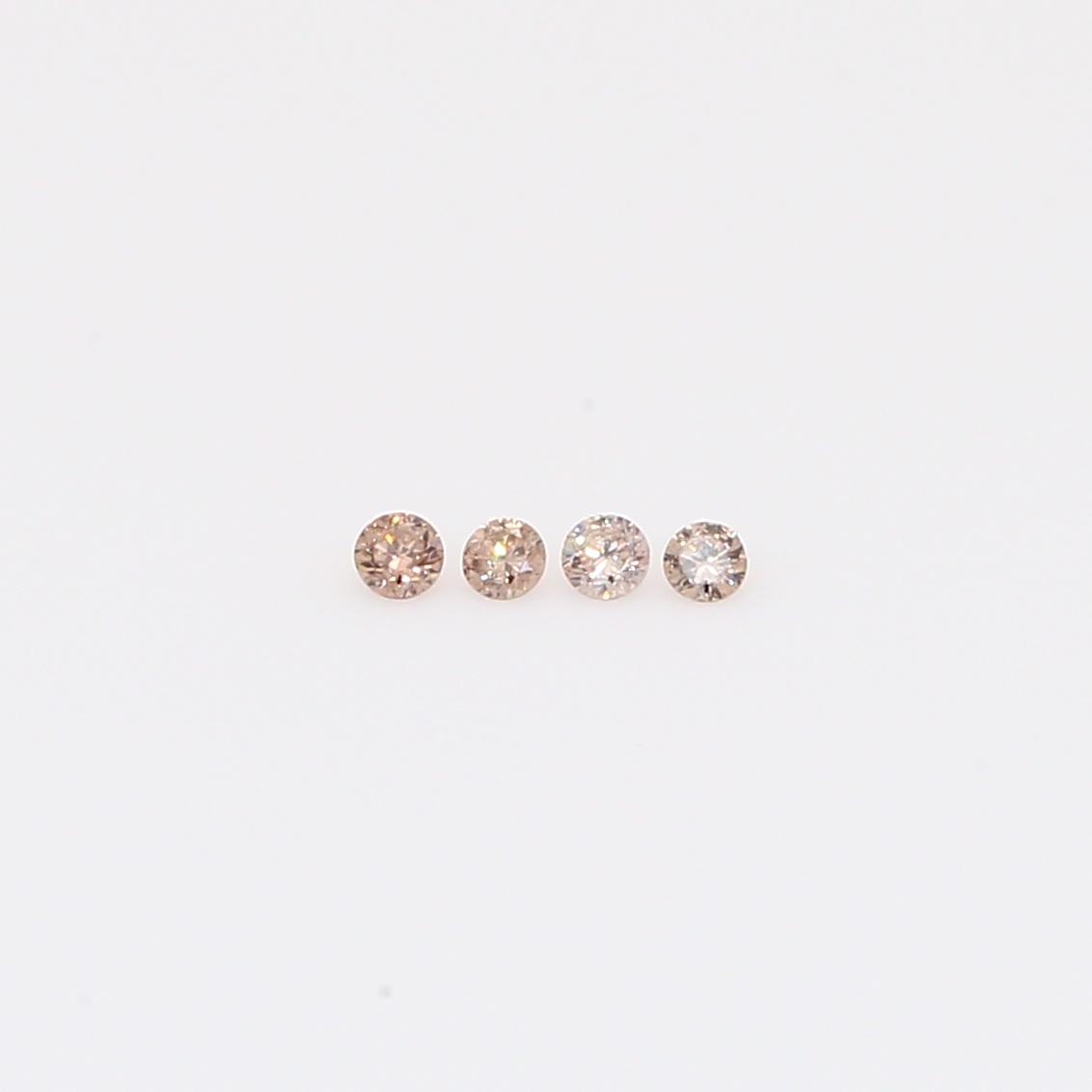 0.04 Total carat parcel of round-cut intense pink champagne diamonds