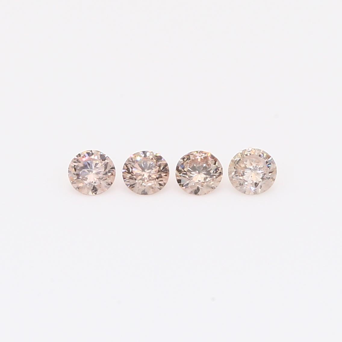 0.20 Total carat parcel of round-cut intense pink champagne diamonds