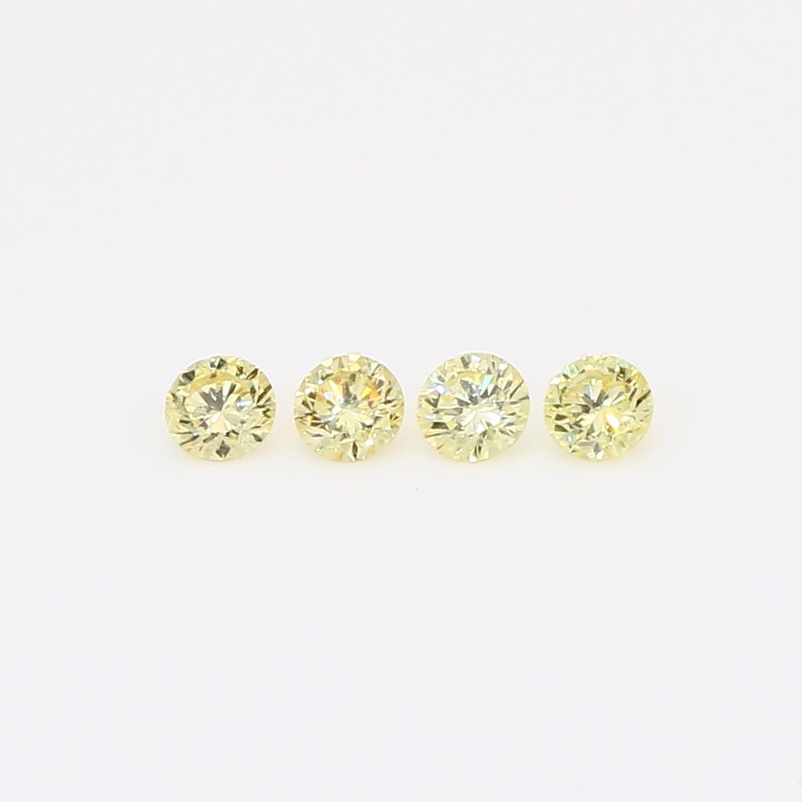 0.20 Total carat parcel of round-cut fancy yellow diamonds