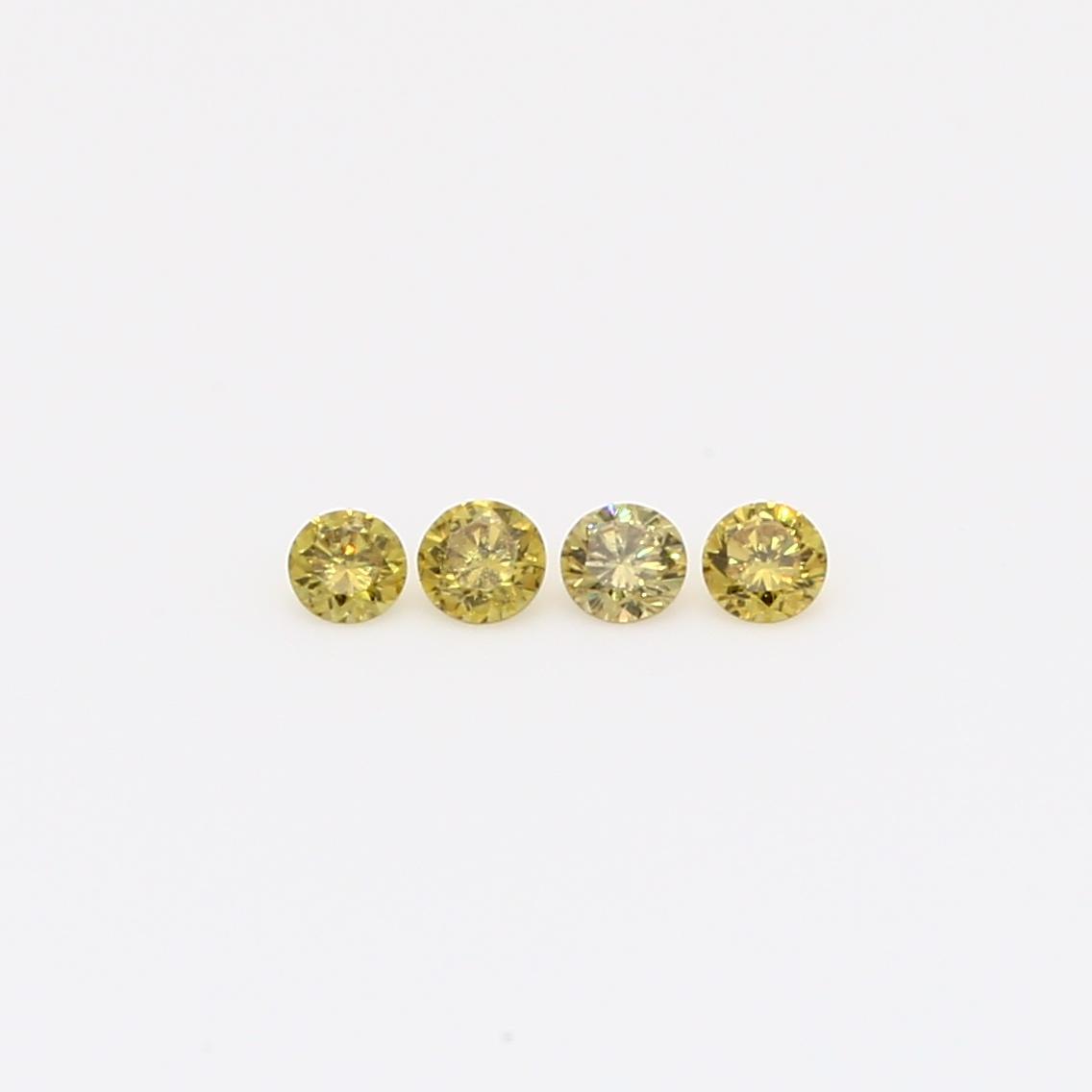 0.12 Total carat parcel of round-cut fancy green diamonds