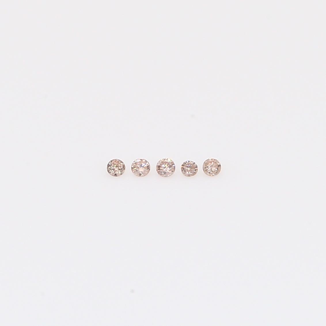 0.02 Total carat parcel of round-cut intense pink champagne diamonds