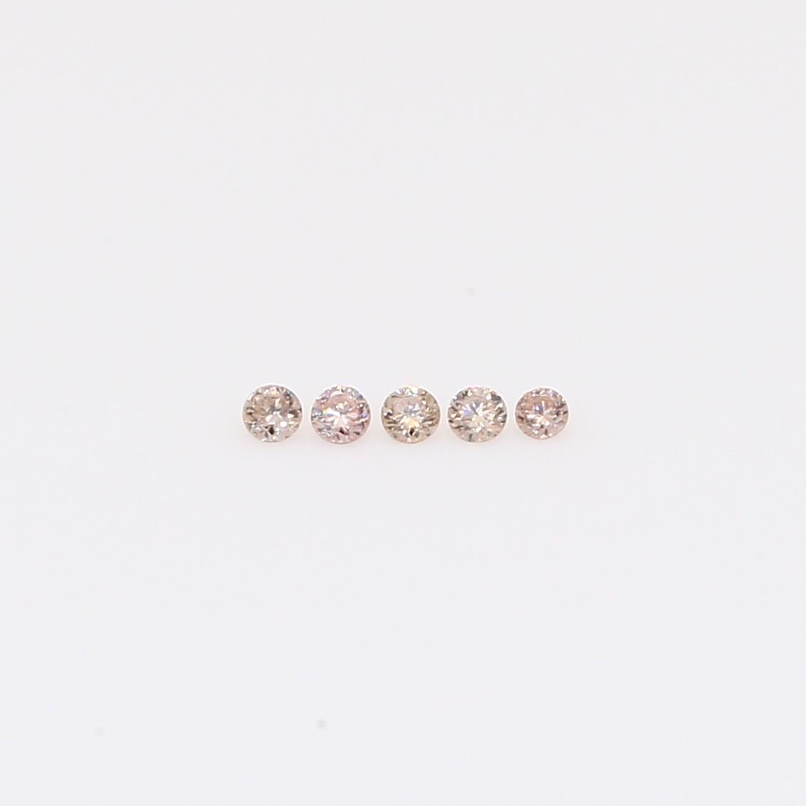 0.035 Total carat parcel of round-cut intense pink champagne diamonds