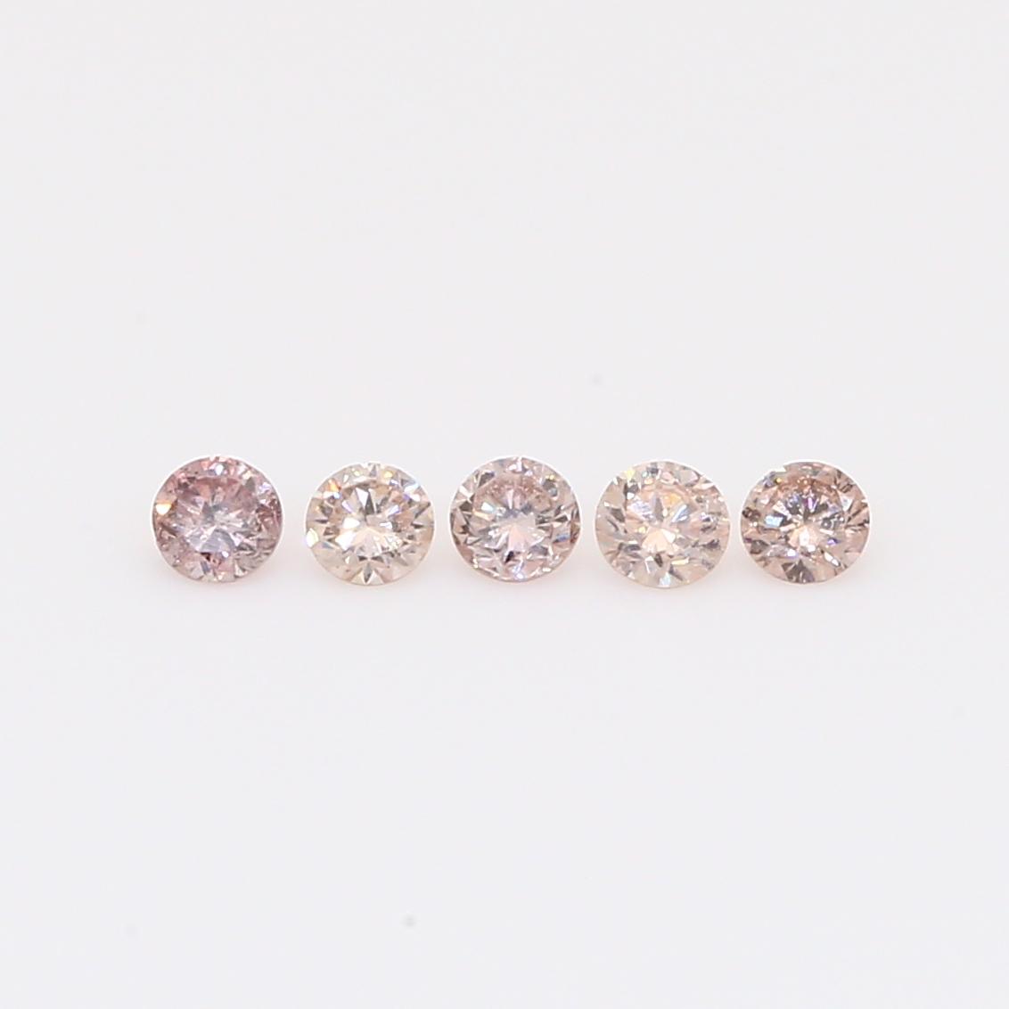 0.20 Total carat parcel of round-cut intense pink champagne diamonds