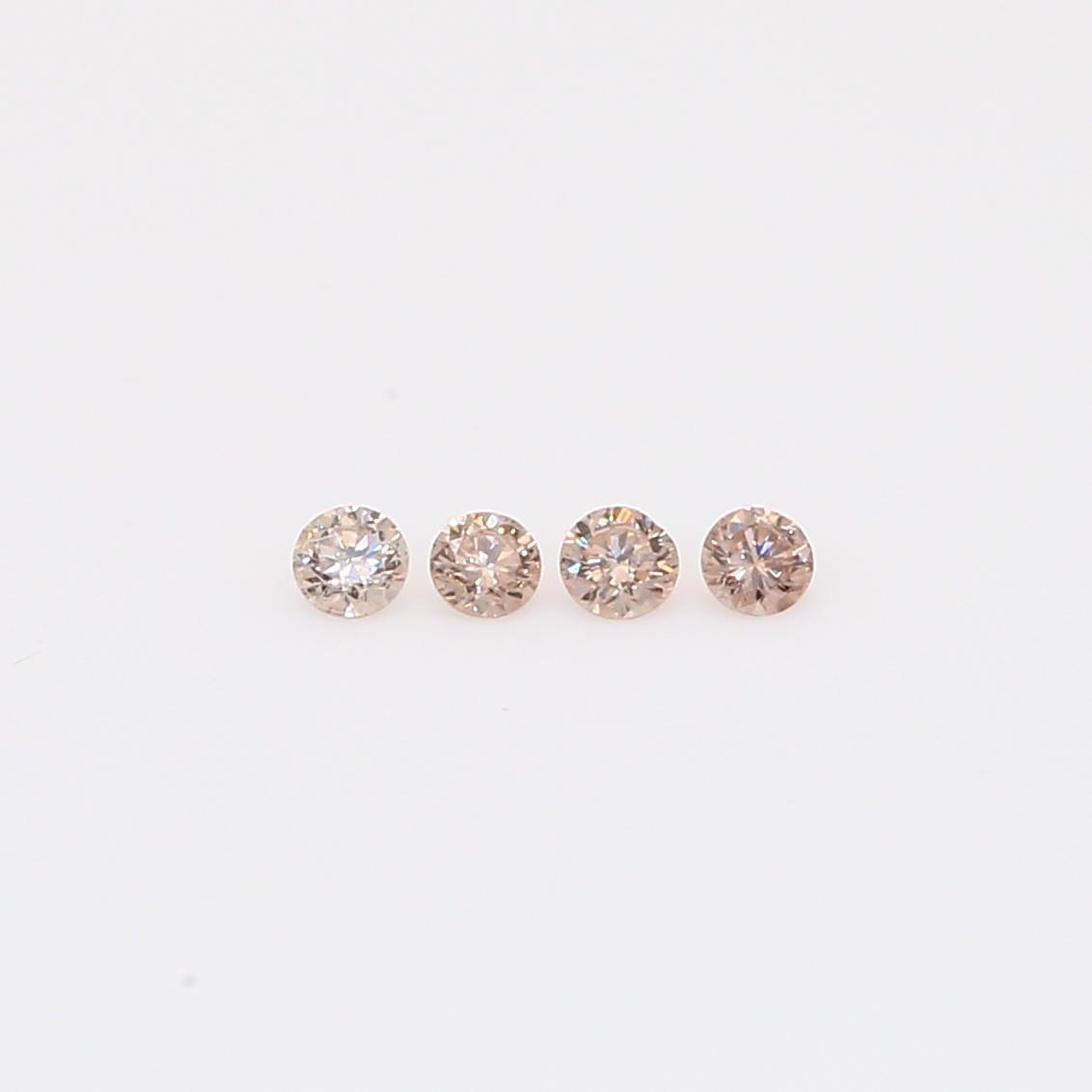 0.08 Total carat parcel of round-cut intense pink champagne diamonds